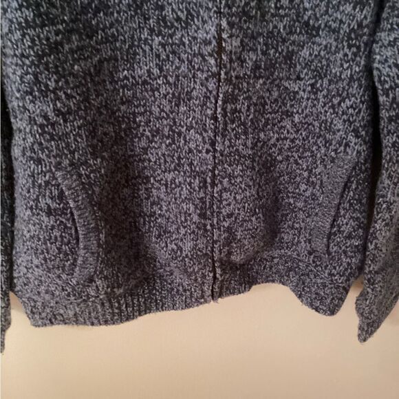 LL BEAN MENS NAUTICAL NAVY CLASSIC RAGG FLANNEL LINED FULL ZIP SWEATER CARDIGAN - Picture 4 of 8